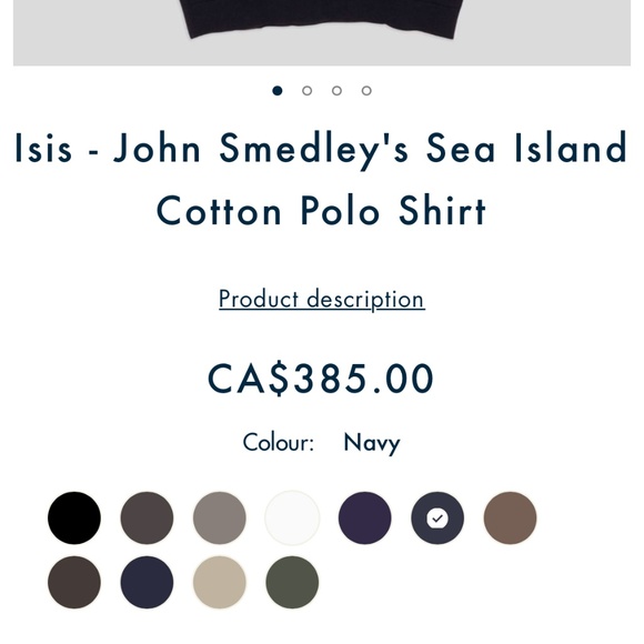 John Smedley Sea Island Cotton Polo Shirt - Picture 5 of 5